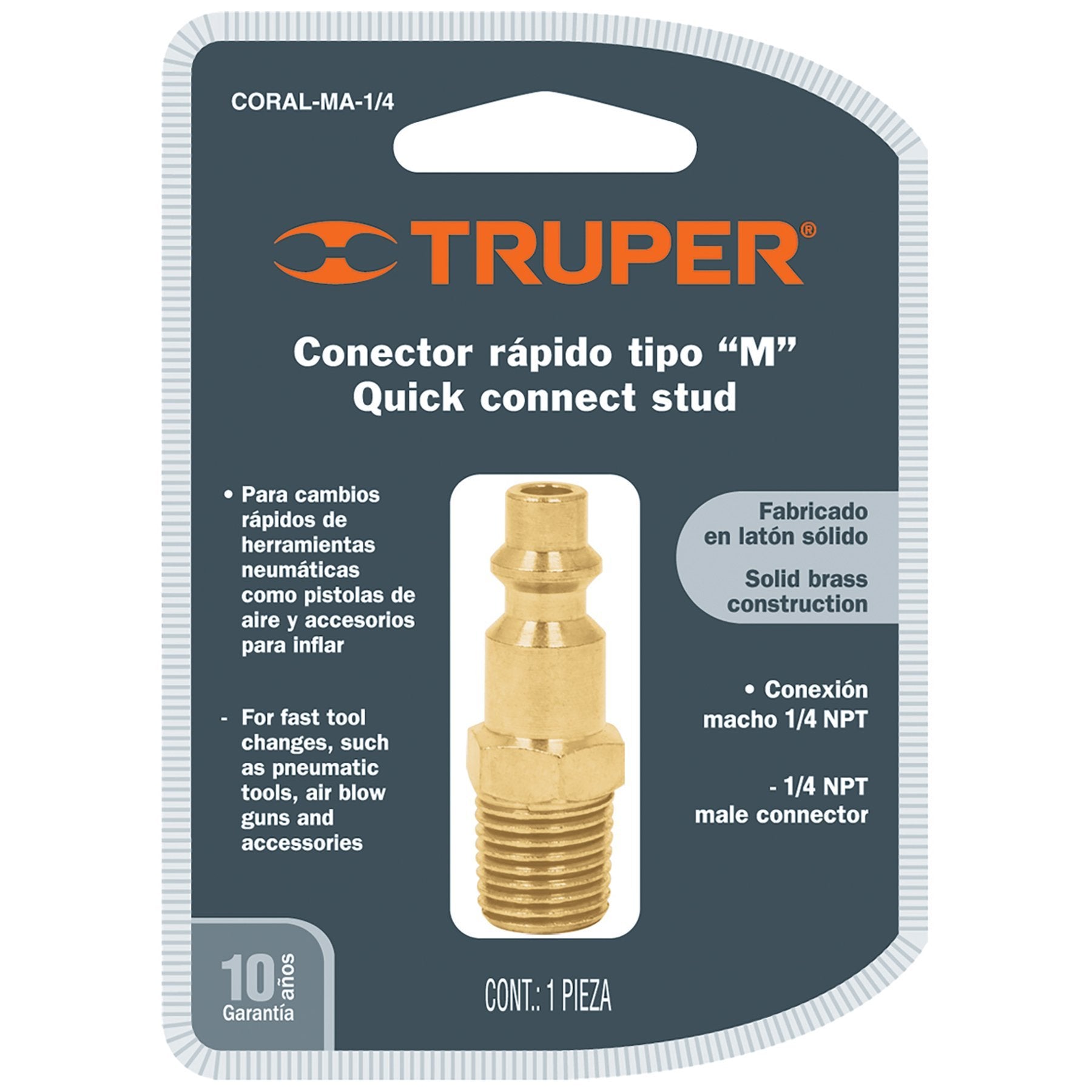 Conector Rápido, Tipo M, Macho, Truper - FERRETERÍA WITZI