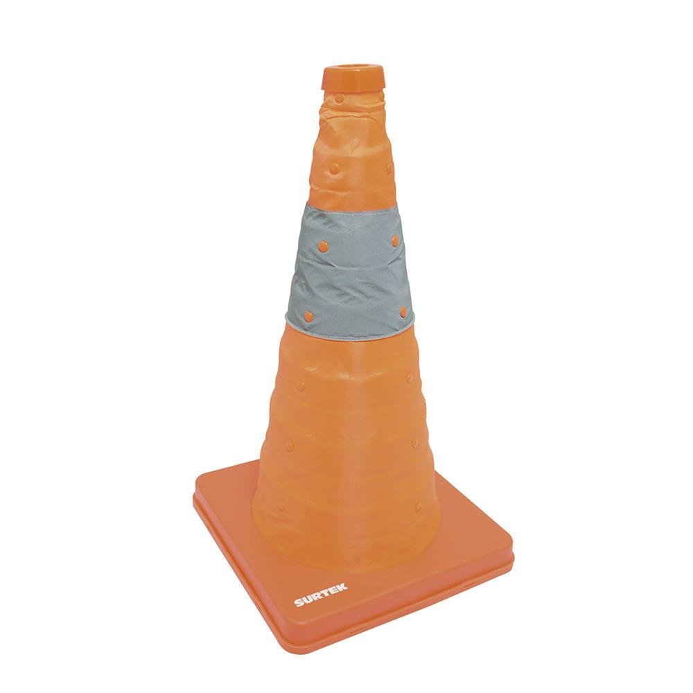 Cono Precaución Plegable 45cm Surtek. - FERRETERÍA WITZI