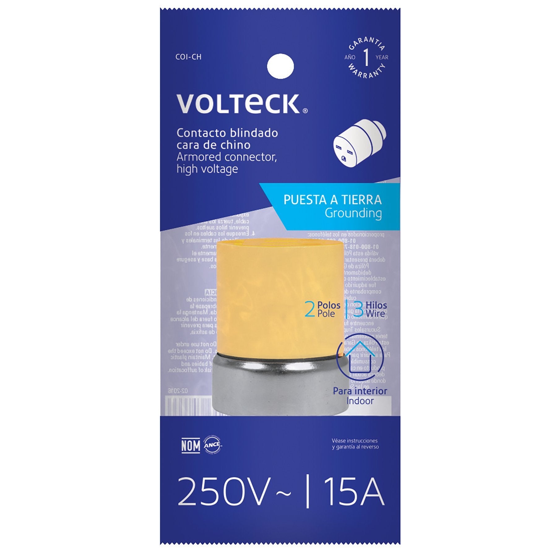 Contacto Blindado, Cara De Chino, Volteck - FERRETERÍA WITZI