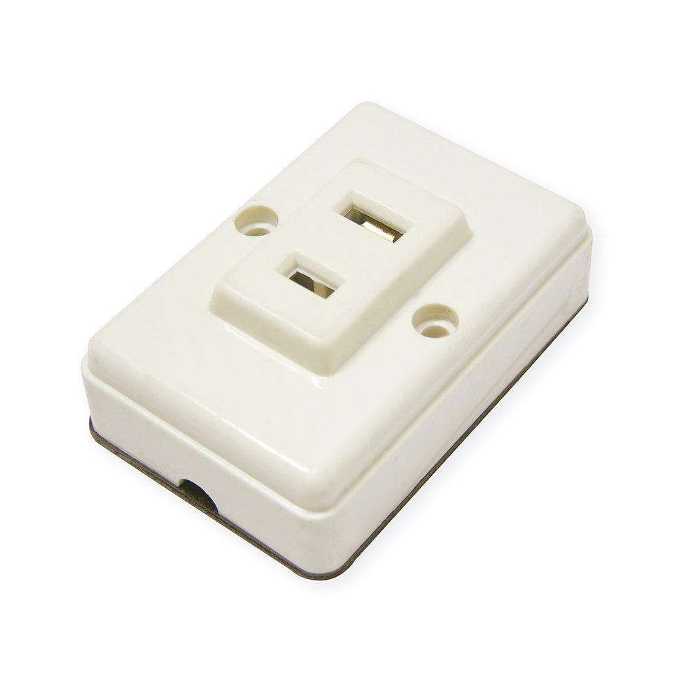 Contacto sencillo visible cuadrado 6A 127V Surtek - FERRETERÍA WITZI