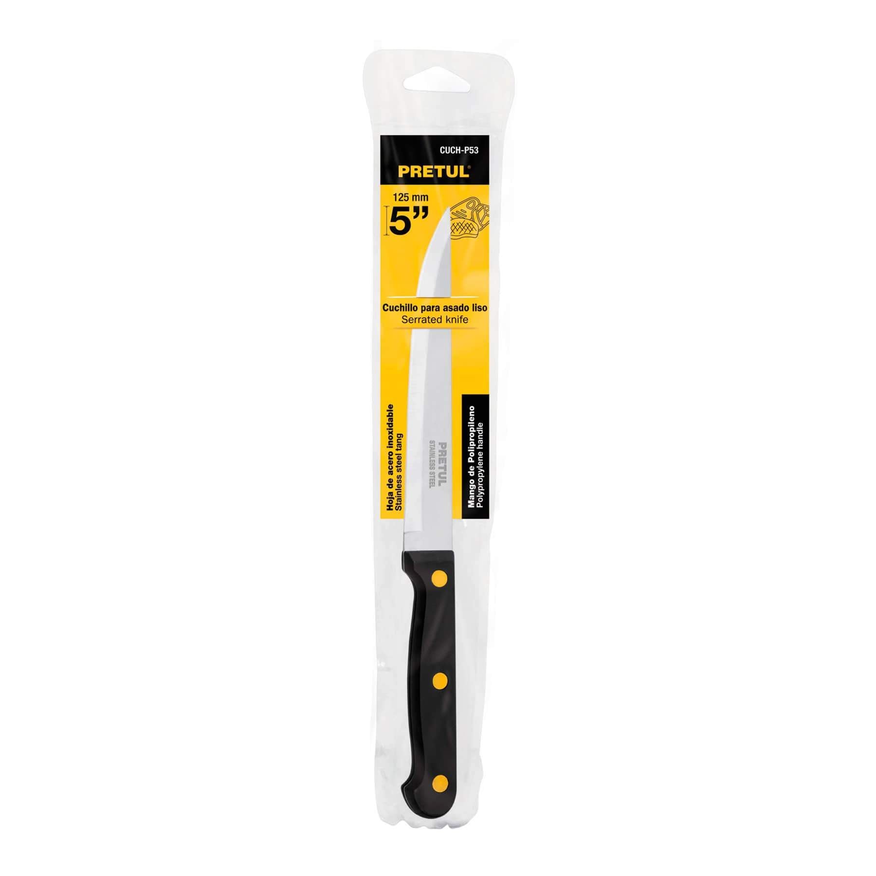 Cuchillo Para Asado Liso 5", Pretul - FERRETERÍA WITZI