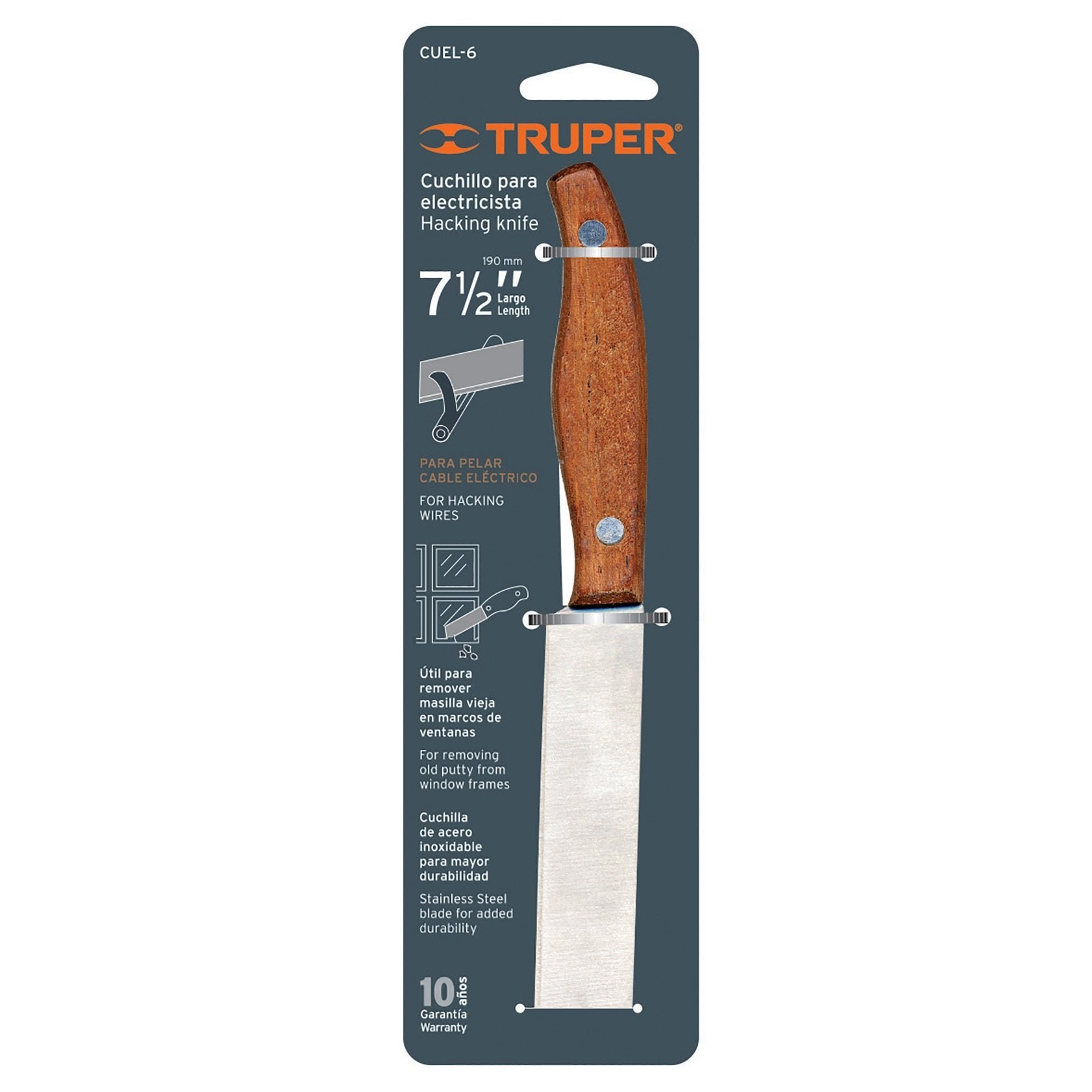 Cuchillo Para Electricista, 6", Truper - FERRETERÍA WITZI