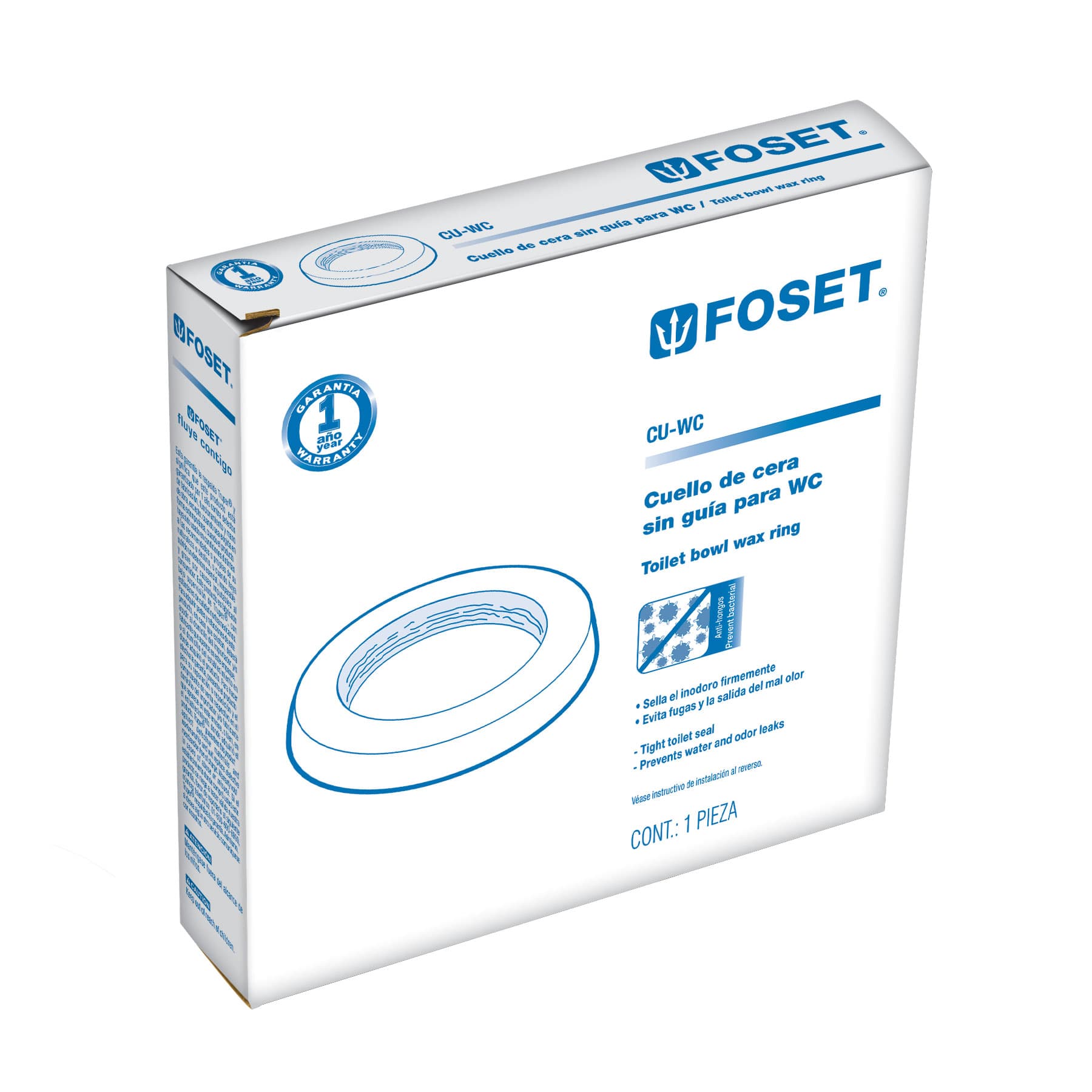 Cuello de Cera sin Guía para WC, 150 g, Foset - FERRETERÍA WITZI
