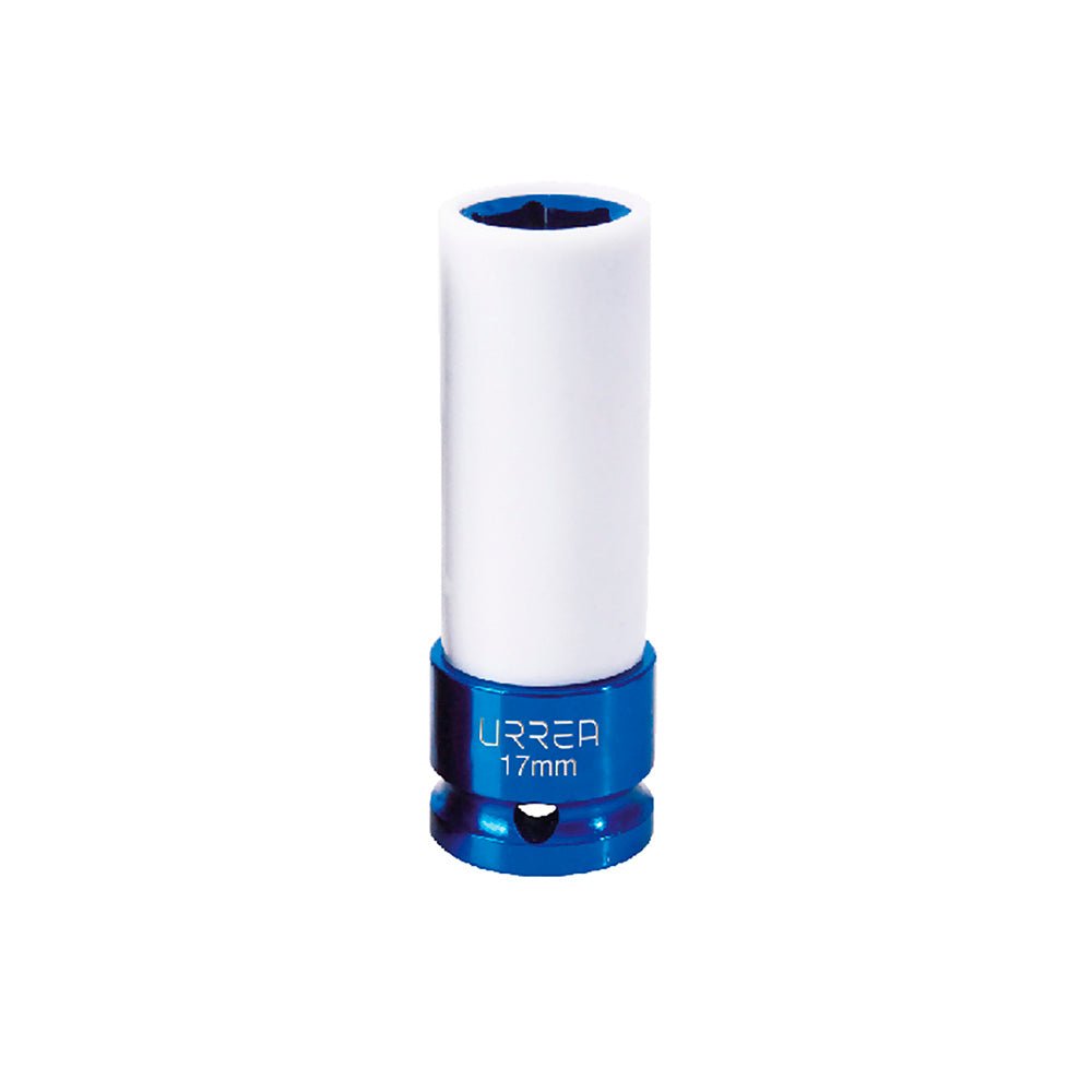 Dado de impacto métrico cuadro de 1/2" con protección Nylamid, 17 mm Urrea. - FERRETERÍA WITZI