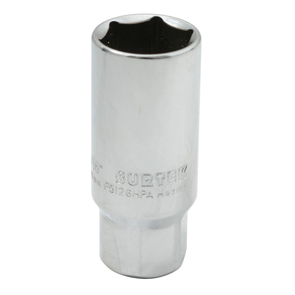 Dado para bujía con neopreno en pulgadas, cuadro 3/8", 6 puntas, 5/8" Surtek - FERRETERÍA WITZI