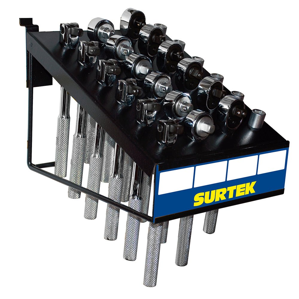 Despachador con 24 dados y accesorios de mano de 3/8" Surtek. - FERRETERÍA WITZI