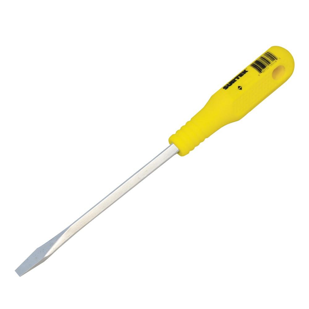 Destornillador Amarillo Barra Cuadra pta plana 1/4x6", Surtek - FERRETERÍA WITZI
