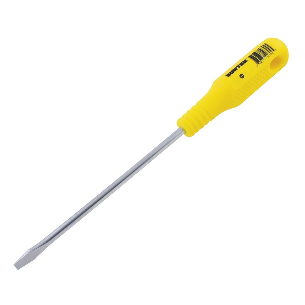 Destornillador Amarillo Barra Redonda Punta Plana 1/4 X 4 Surtek. - FERRETERÍA WITZI