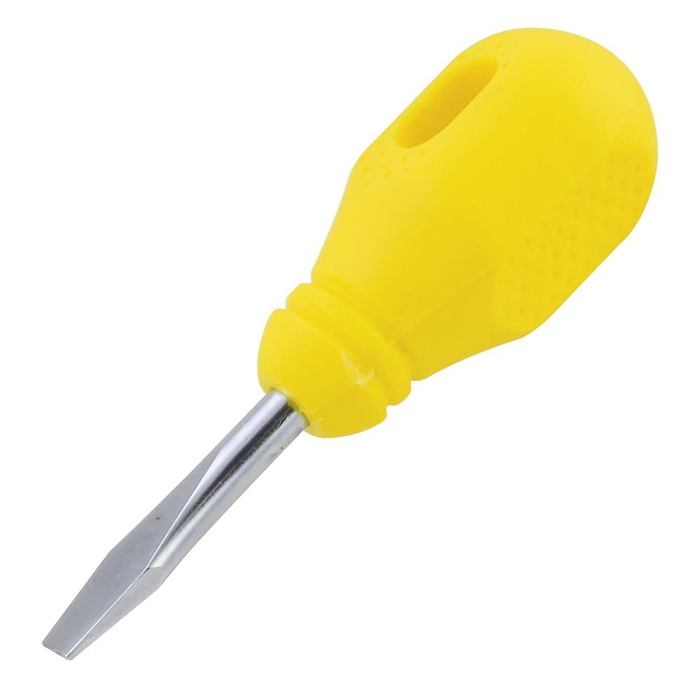 Destornillador Amarillo Trompo Punta Plana 1/4" X 1-1/2" Surtek. - FERRETERÍA WITZI