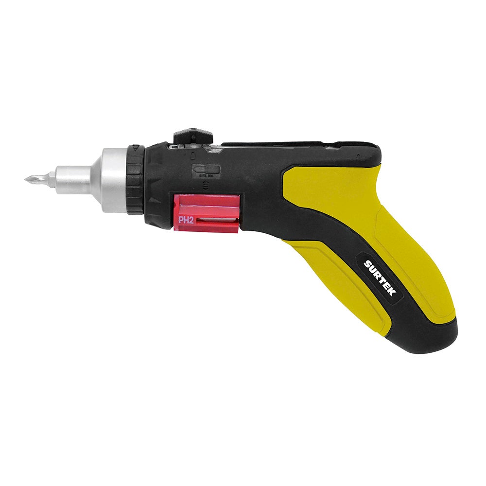 Destornillador tipo pistola, juego de puntas 1/4", 24 en 1, Surtek - FERRETERÍA WITZI