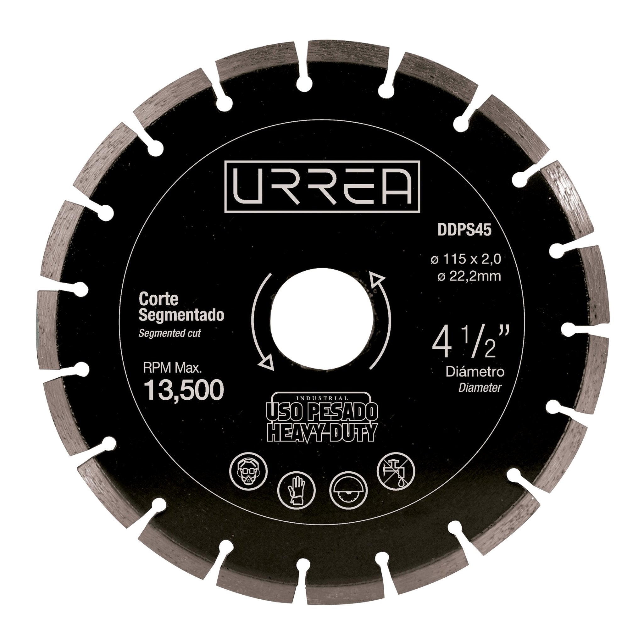 disco de diamante segmentado uso pesado urrea. - FERRETERÍA WITZI