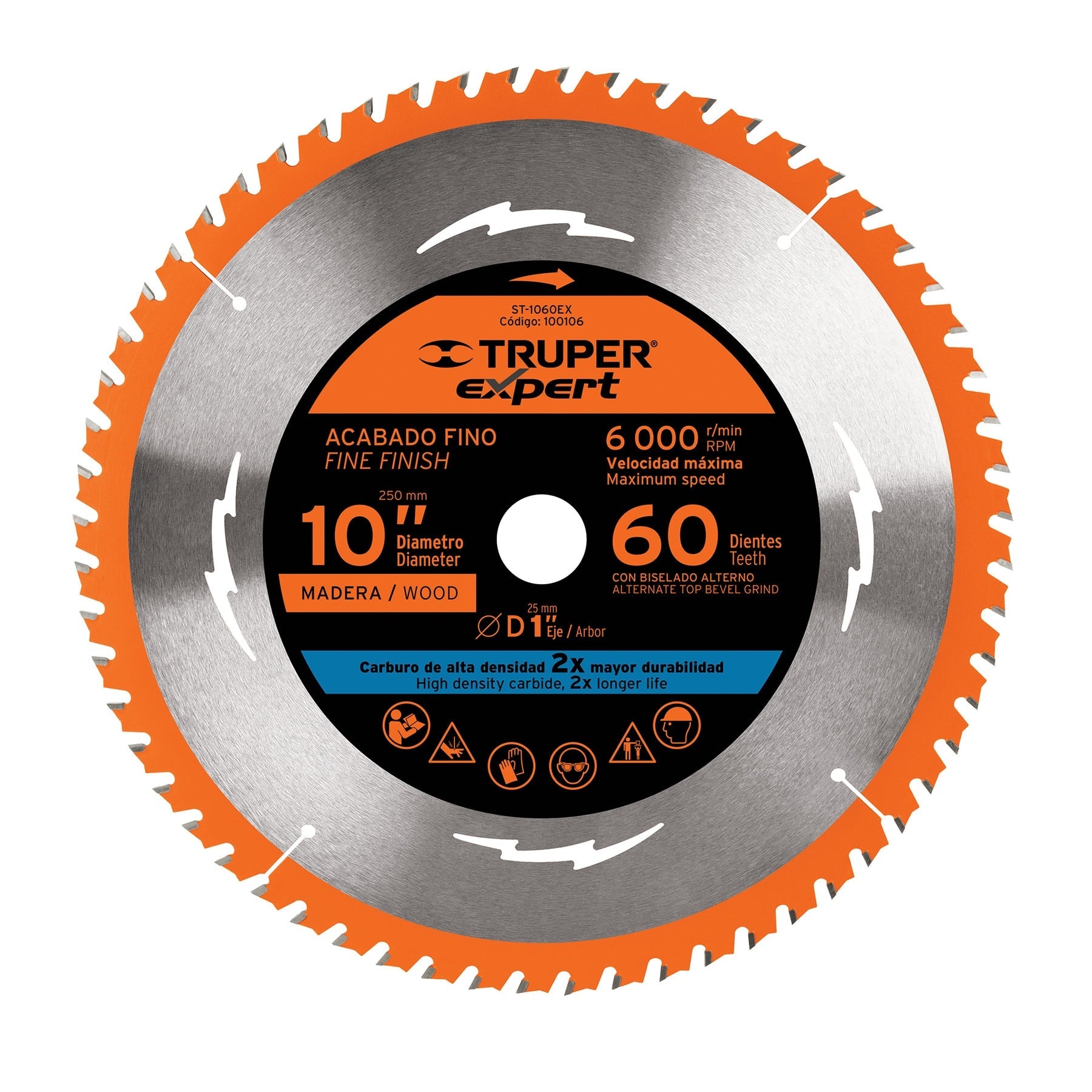Disco Sierra P/madera 10", 60d, Centro 1", Expert - FERRETERÍA WITZI