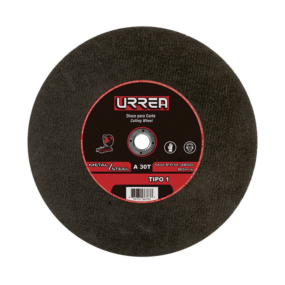 Disco t/1 metal14x1/8" gral Urrea. - FERRETERÍA WITZI