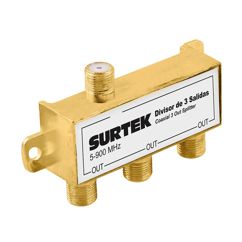 Divisor coaxial , 1 entrada 2 salidas Surtek. - FERRETERÍA WITZI