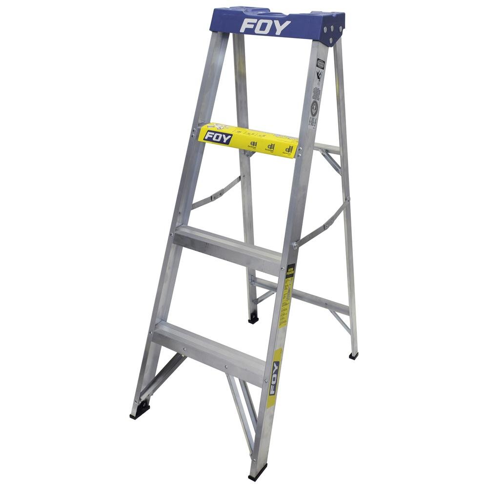 Escalera De Aluminio Tipo Tijera 3 Escalones, Foy - FERRETERÍA WITZI