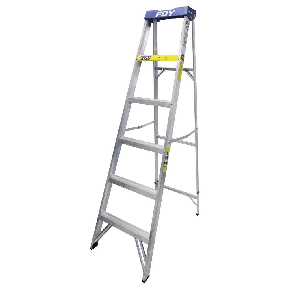 Escalera De Aluminio Tipo Tijera 5 Escalones, Foy - FERRETERÍA WITZI