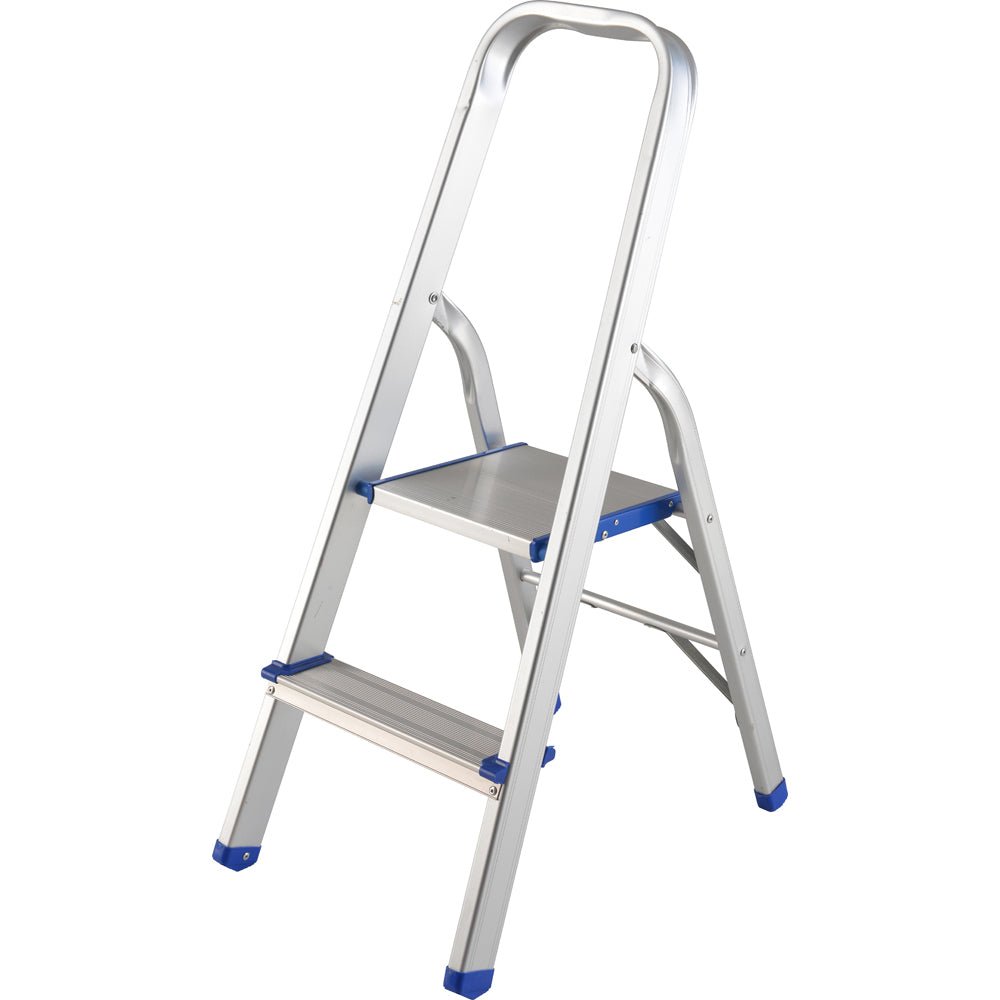 Escalera plegable tipo taburete aluminio 2 escalones Surtek. - FERRETERÍA WITZI