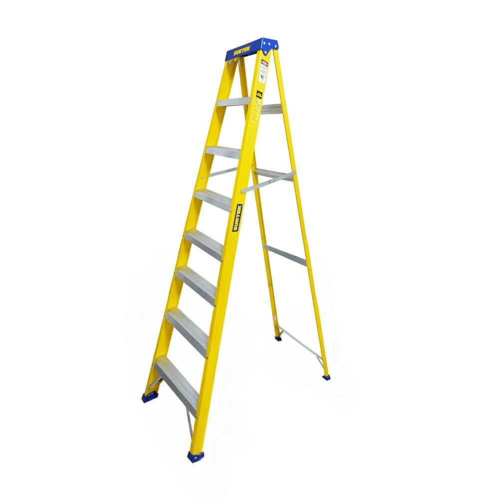 Escalera Tijera Fibra De Vidrio 7 Escalones Tipo 2, Surtek - FERRETERÍA WITZI