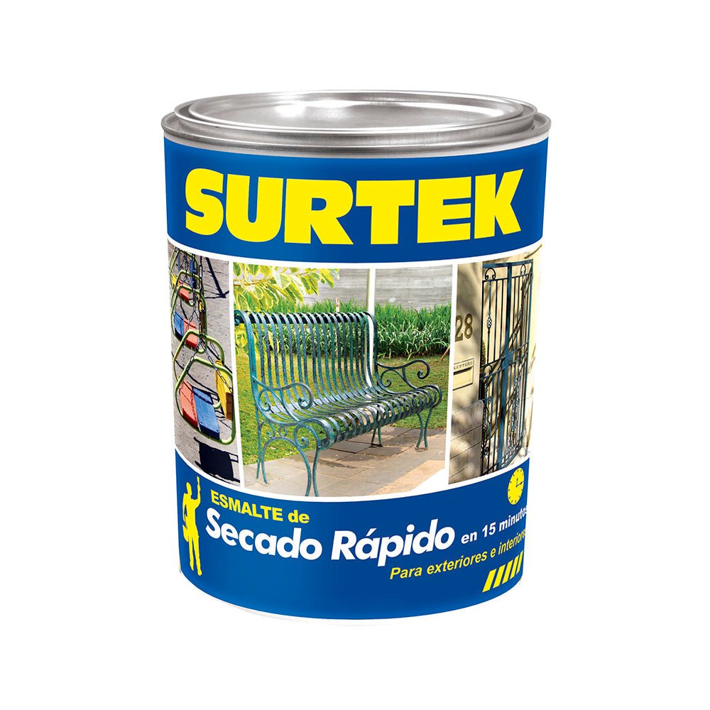 Esmalte de secado rápido blanco 250ml Surtek. - FERRETERÍA WITZI
