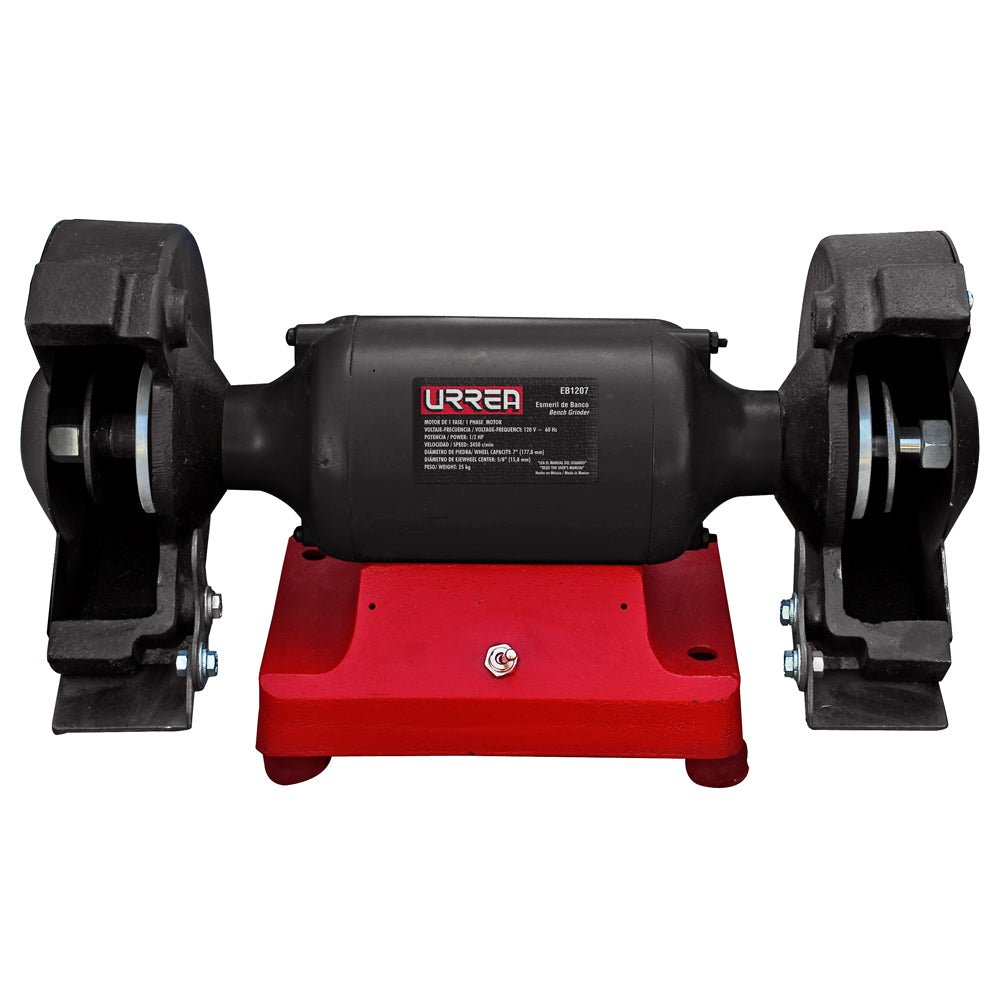 Esmeril de banco 7" .5HP 373W 120V 1 fase Mega Pesado Urrea. - FERRETERÍA WITZI