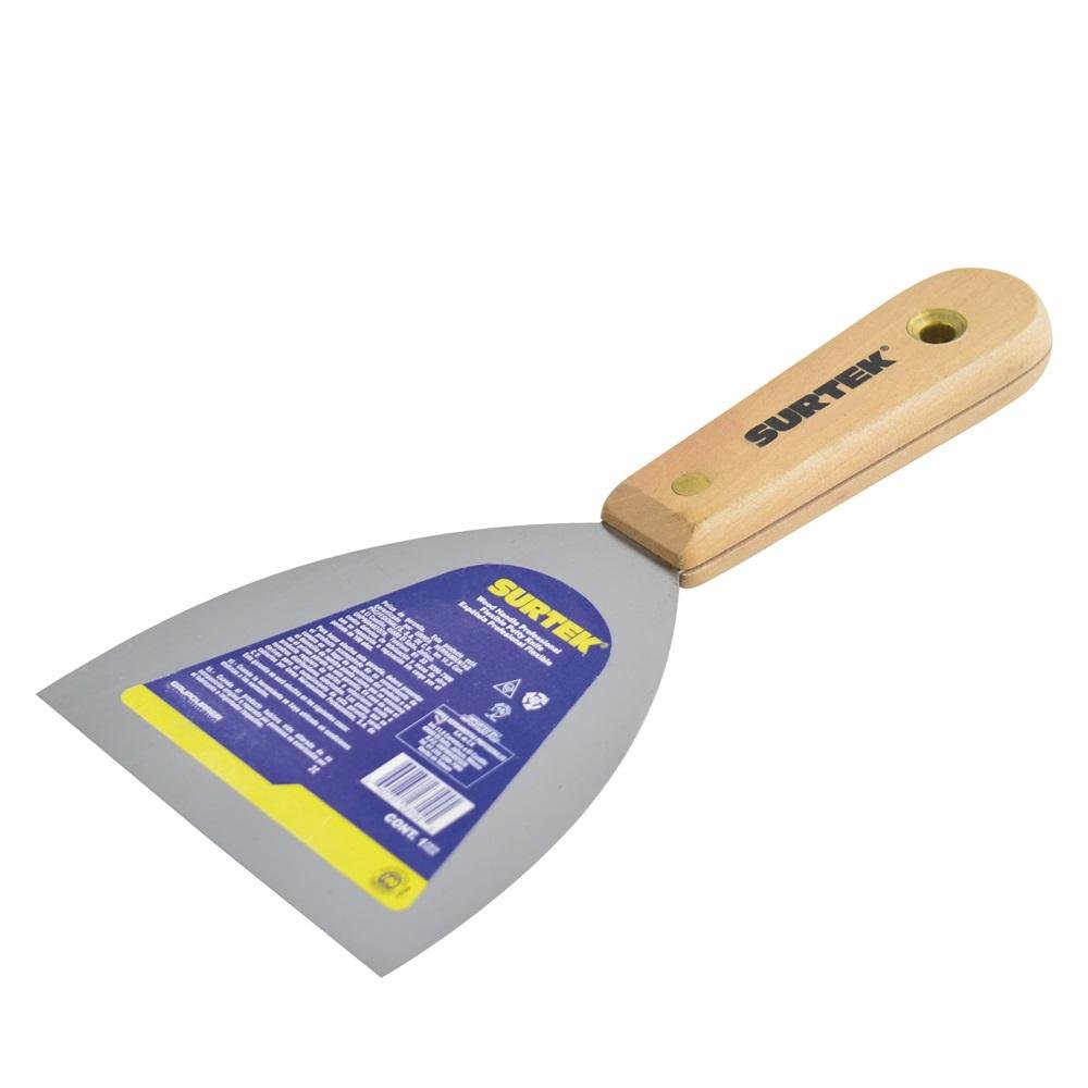 Espátula Flexible Mango Madera 5", Surtek - FERRETERÍA WITZI