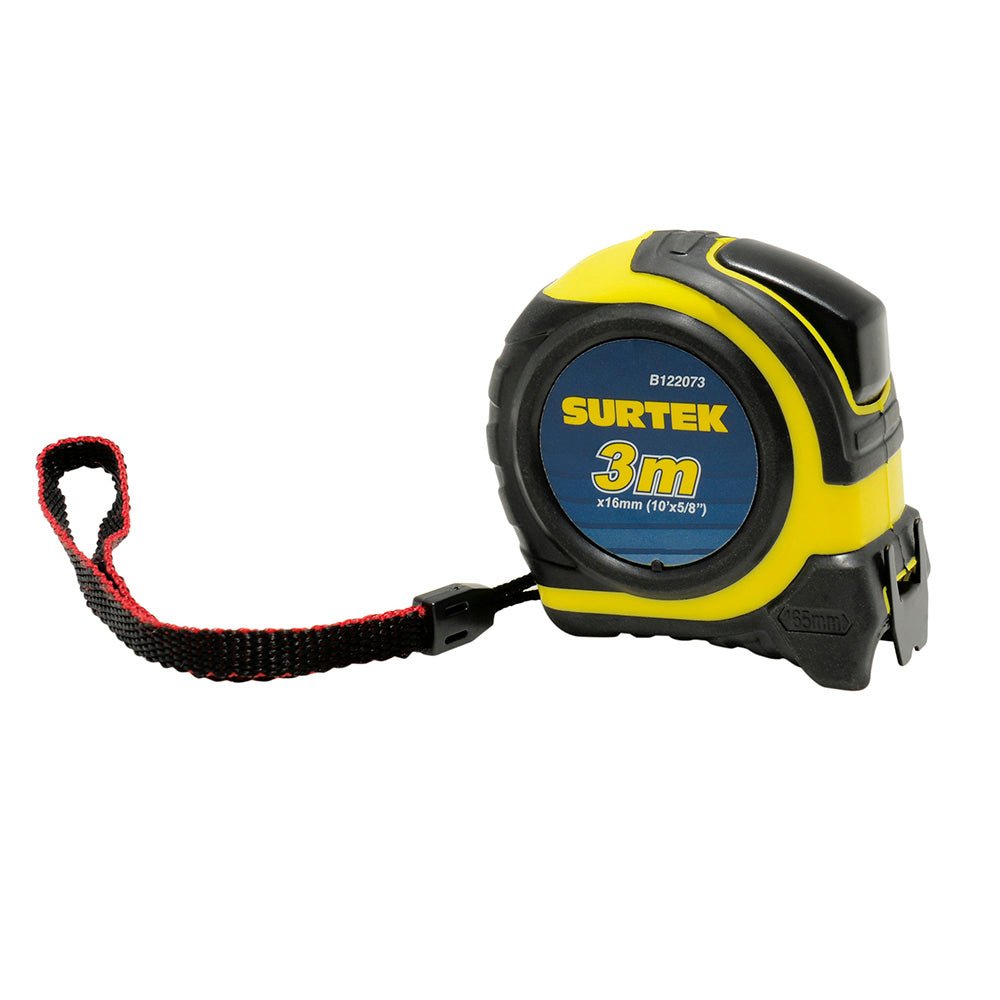 Flexómetro rubber grip 3m x 5/8" Surtek. - FERRETERÍA WITZI