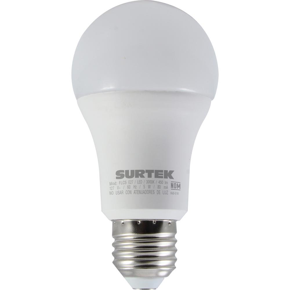 Foco LED Bulbo A19 Base Tipo E27 Surtek. - FERRETERÍA WITZI