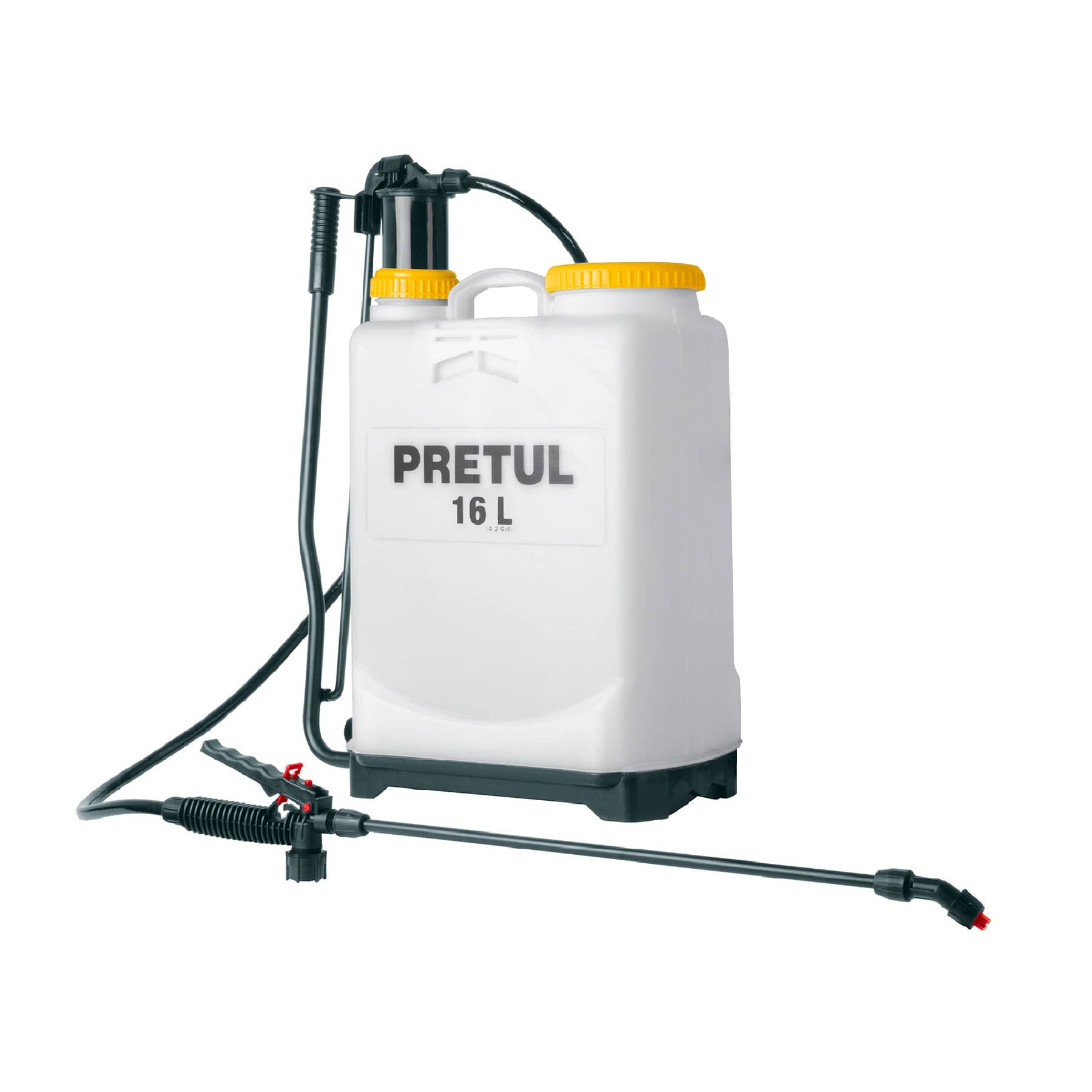 Fumigadores de mochila, 20 y 16 Litros, Pretul - FERRETERÍA WITZI