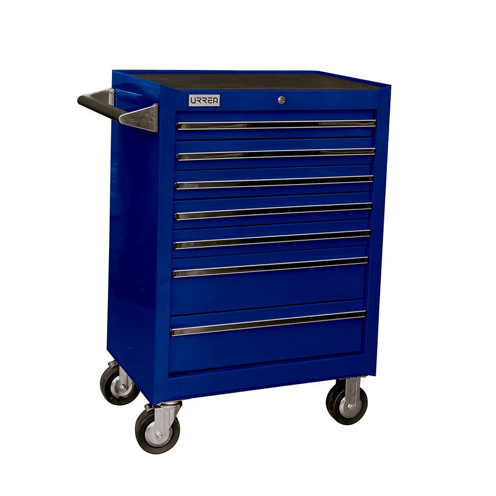 Gabinete móvil 7 gavetas 27" azul serie X Urrea - FERRETERÍA WITZI