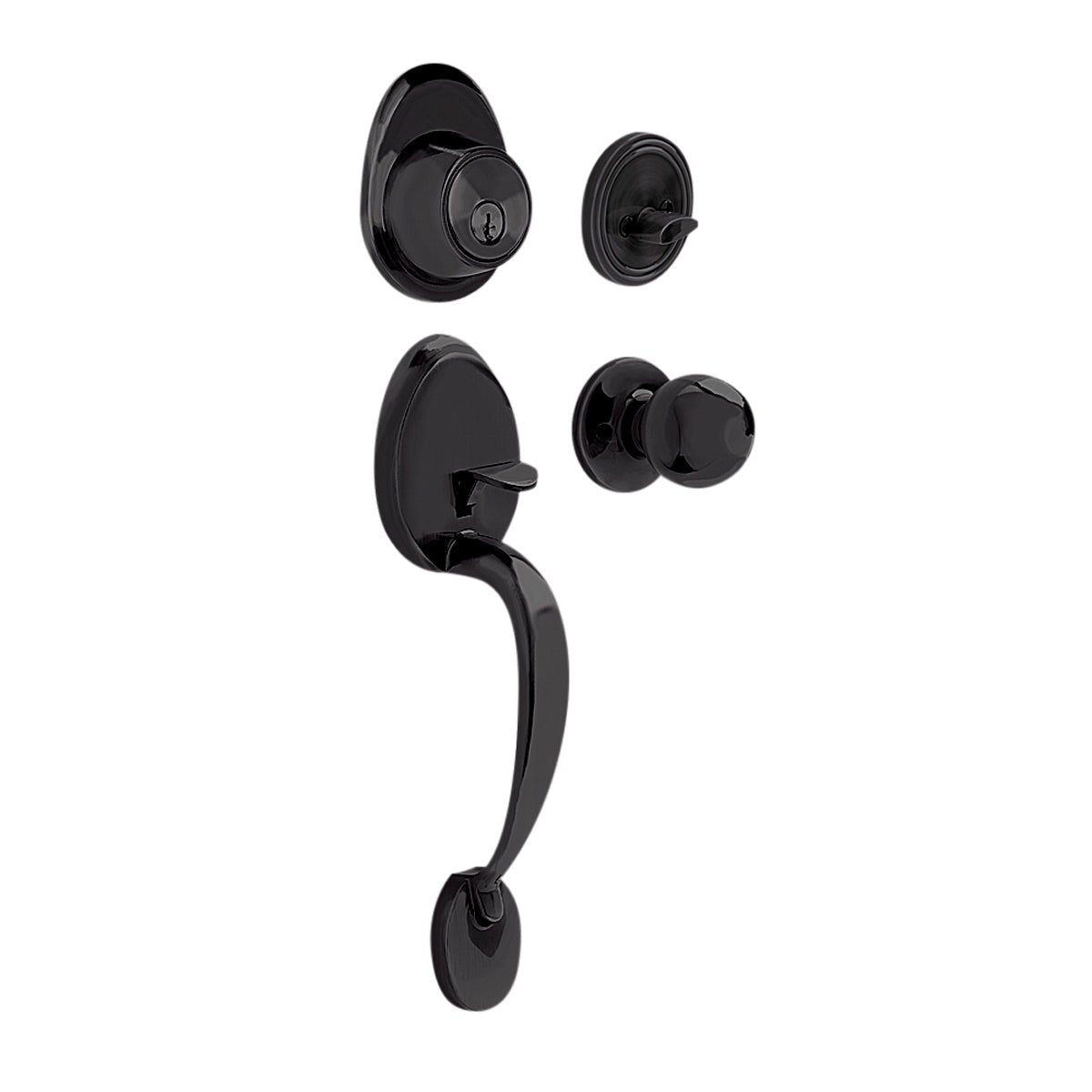 Gatillo ovalado color negro con función sencilla Lock - FERRETERÍA WITZI