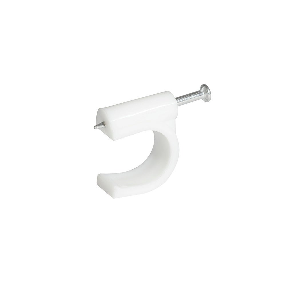 Grapa para cable coaxial blanco 20 piezas Surtek. - FERRETERÍA WITZI