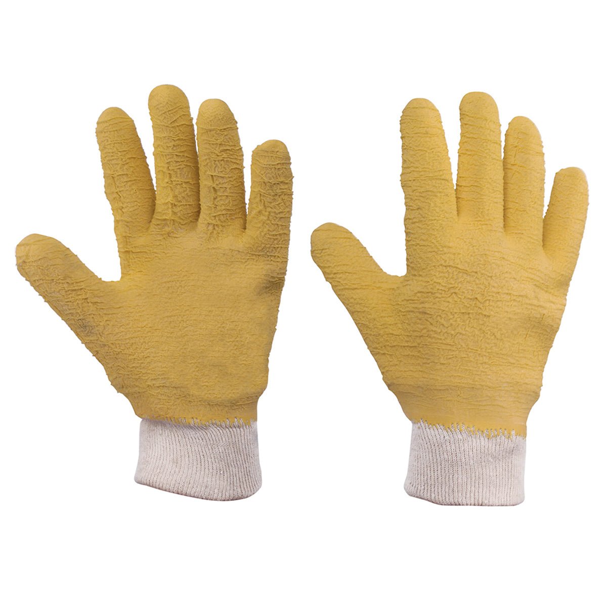 Guantes de algodón con recubrimiento de látex rugoso talla grande con puño elástico Surtek. - FERRETERÍA WITZI