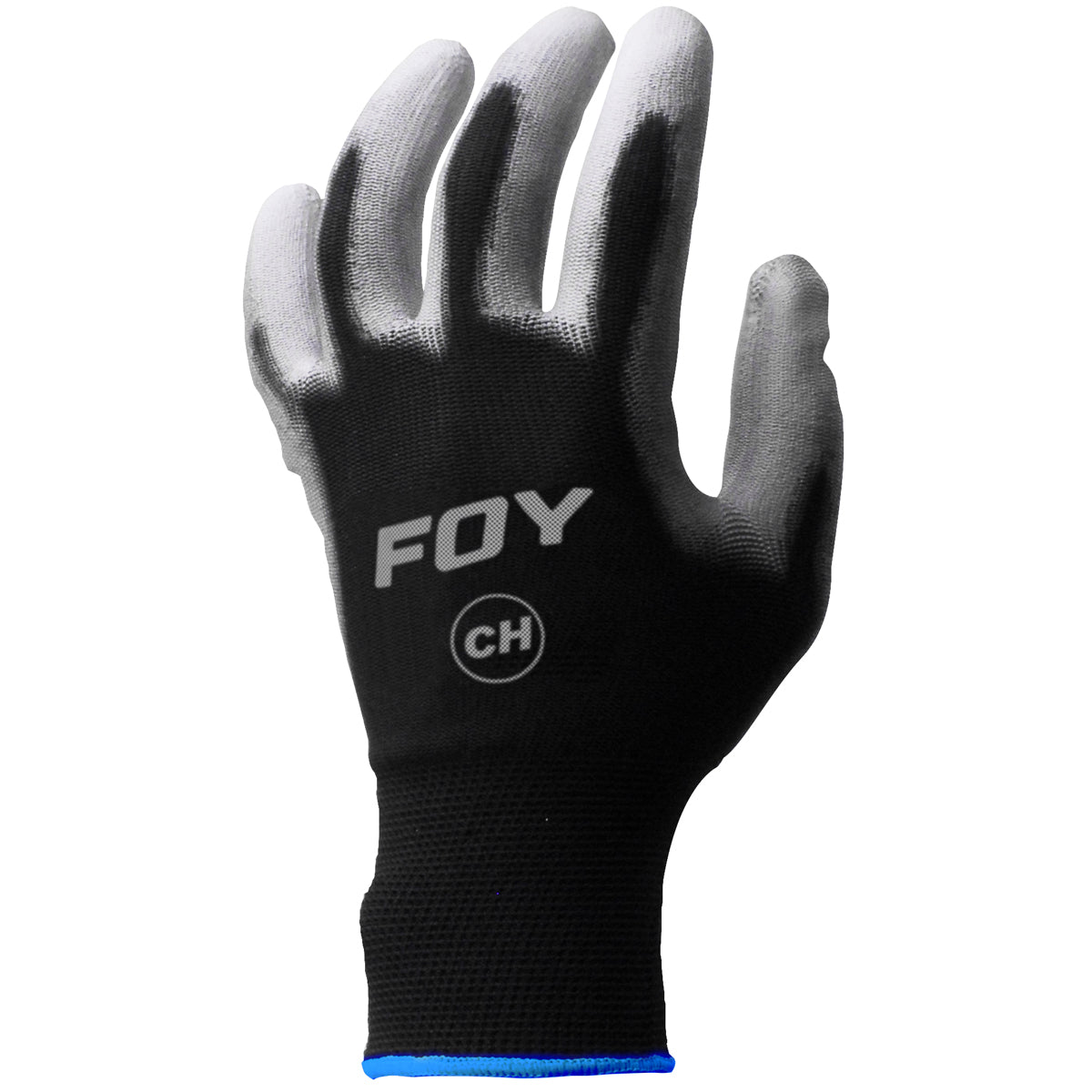 Guantes de nailon con palma recubierta de poliuretano talla chica con puño elástico Foy. - FERRETERÍA WITZI