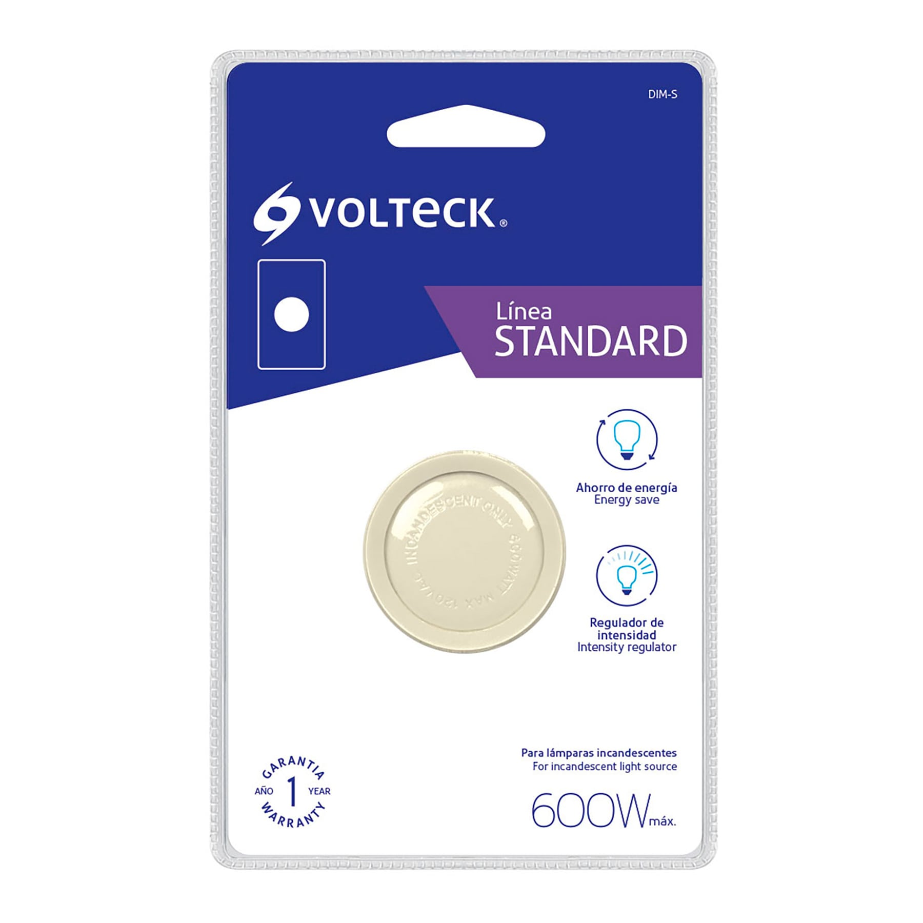 Atenuador de luz giratorio, Standard, marfil