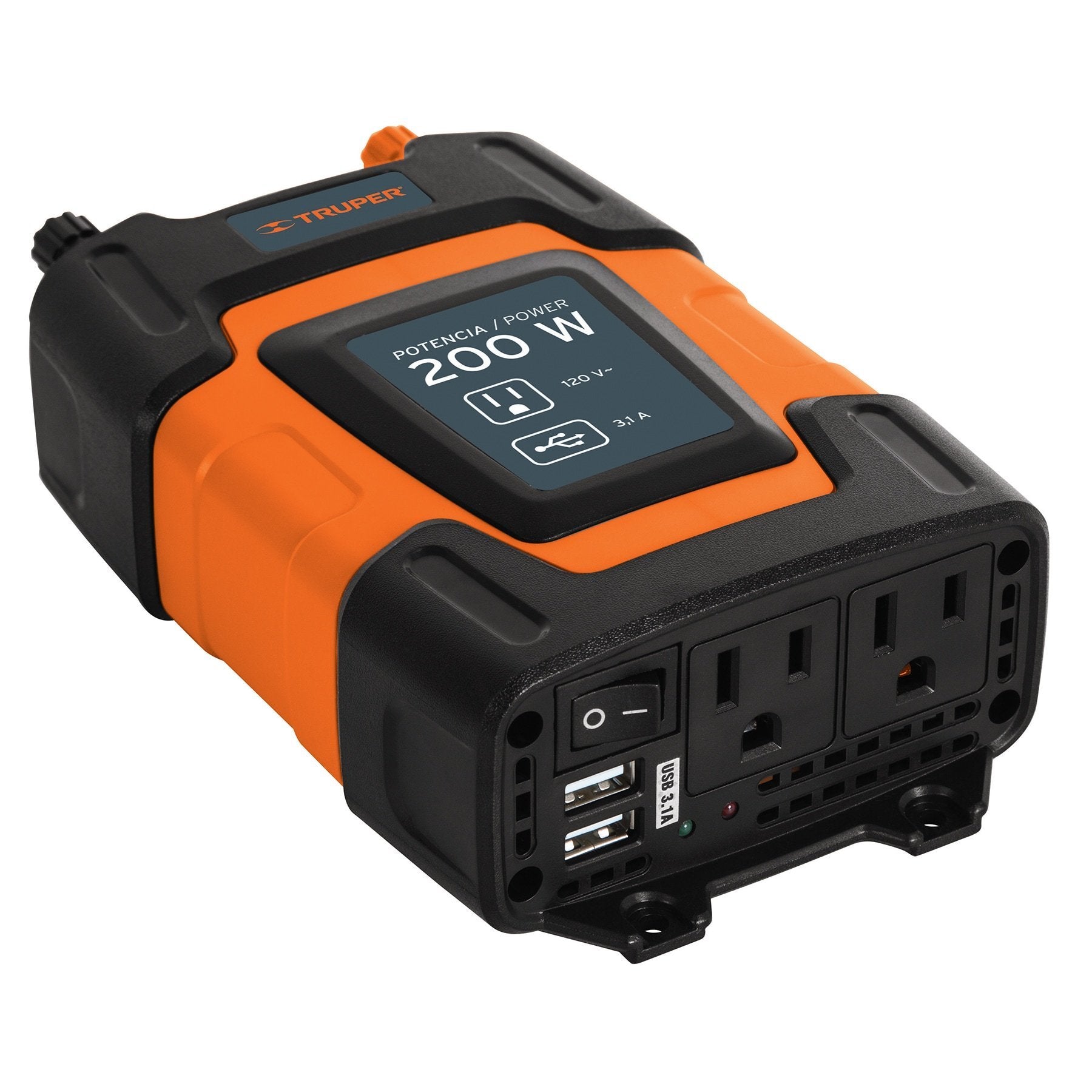 Inversor De Corriente Para Automóvil De 200w Truper - FERRETERÍA WITZI
