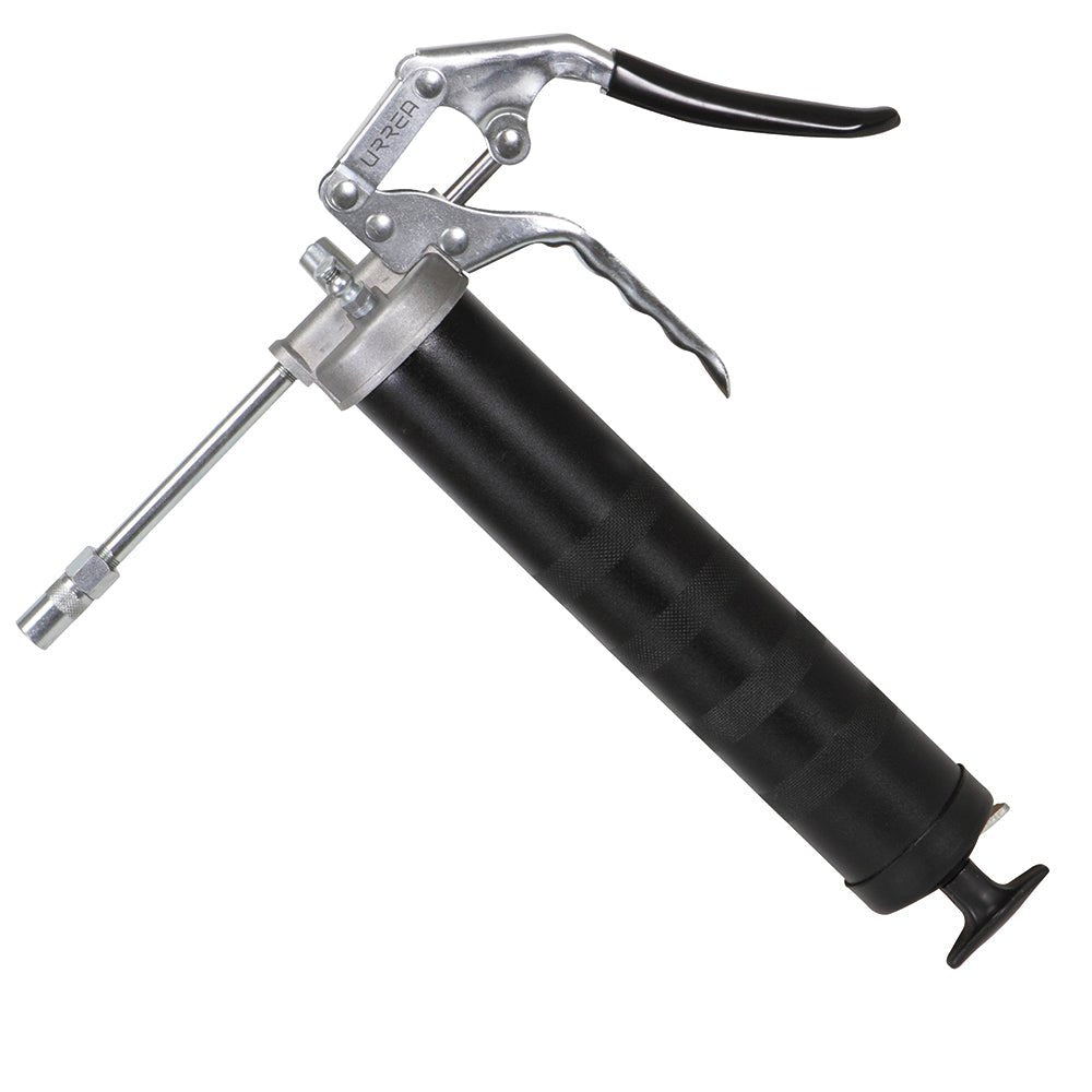 Inyector de grasa a una mano tipo pistola 16oz Urrea. - FERRETERÍA WITZI