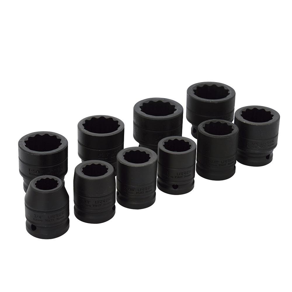 Juego 10 Dados De Impacto Pared Delgada En Pulgadas 3/4" Urrea. - FERRETERÍA WITZI