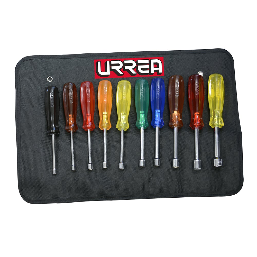 Juego 10 destornilladores de colores de caja pulgadas Urrea - FERRETERÍA WITZI