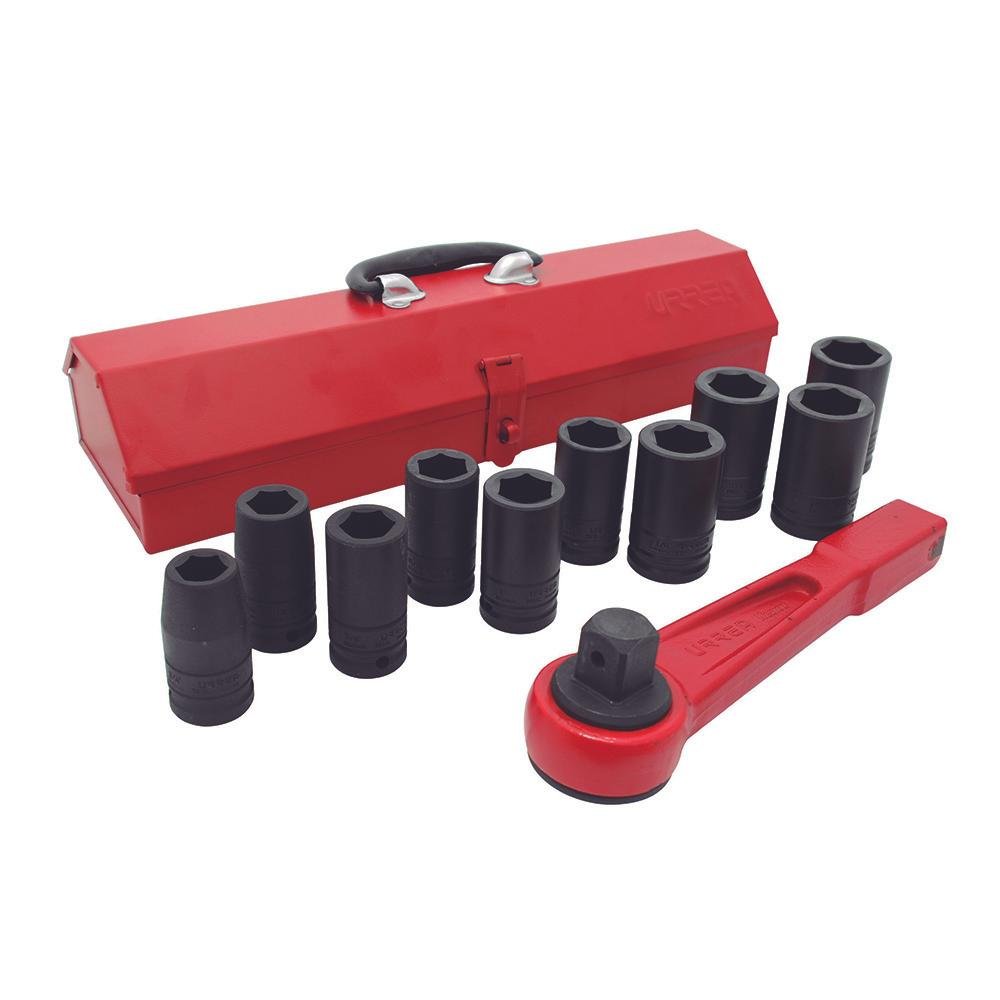 Juego 12 Dados Impacto Largos Pulgadas Y Accesorios 3/4" Urrea. - FERRETERÍA WITZI