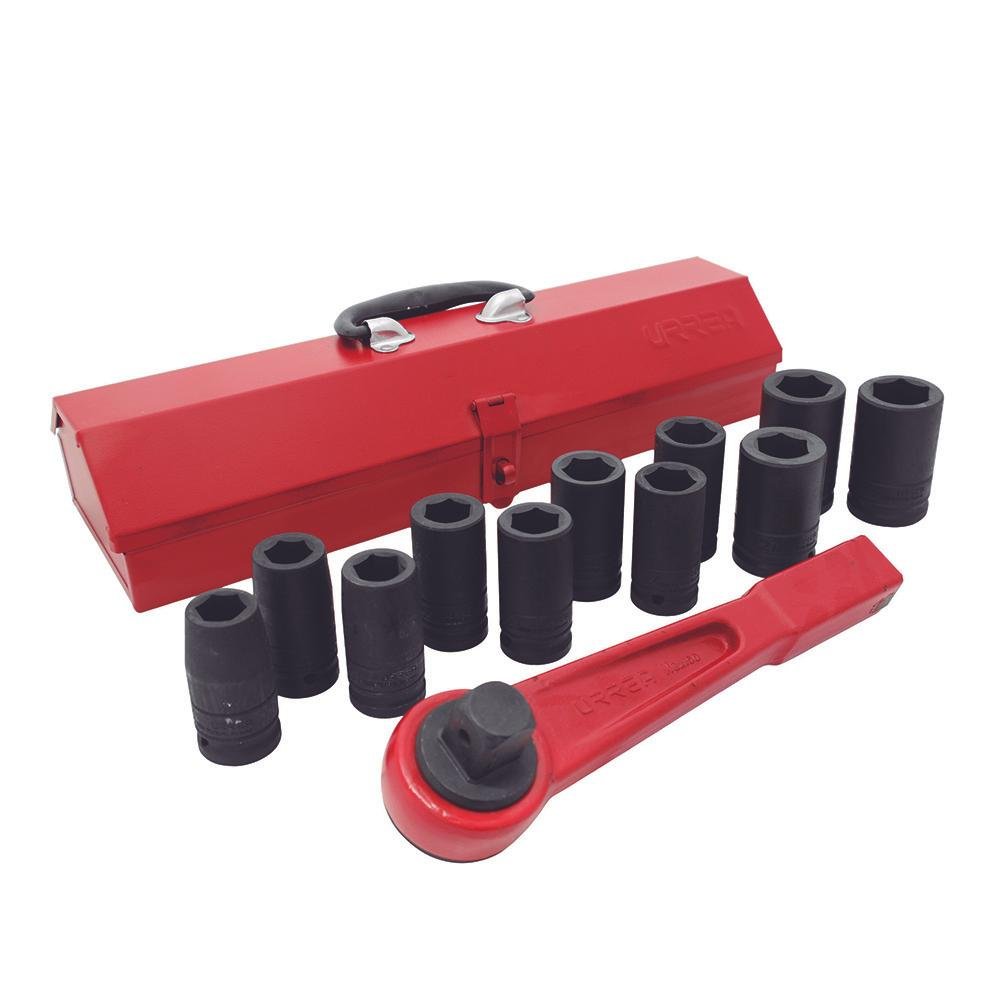 Juego 13 Dados Impacto Largos Métricos Y Accesorios 3/4" Urrea. - FERRETERÍA WITZI
