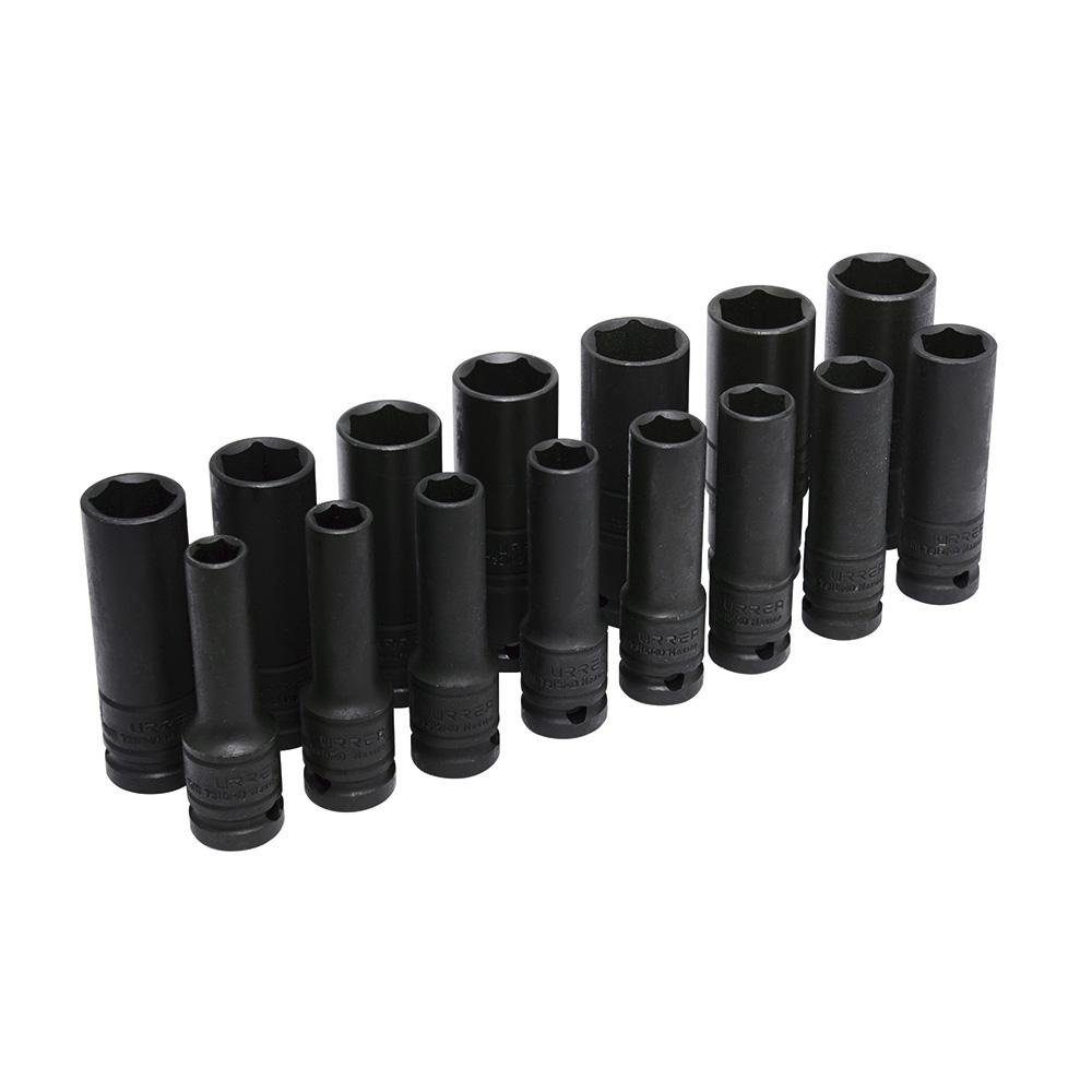 Juego 15 Dados De Impacto Métricos 1/2" Pared Delgada, Urrea - FERRETERÍA WITZI
