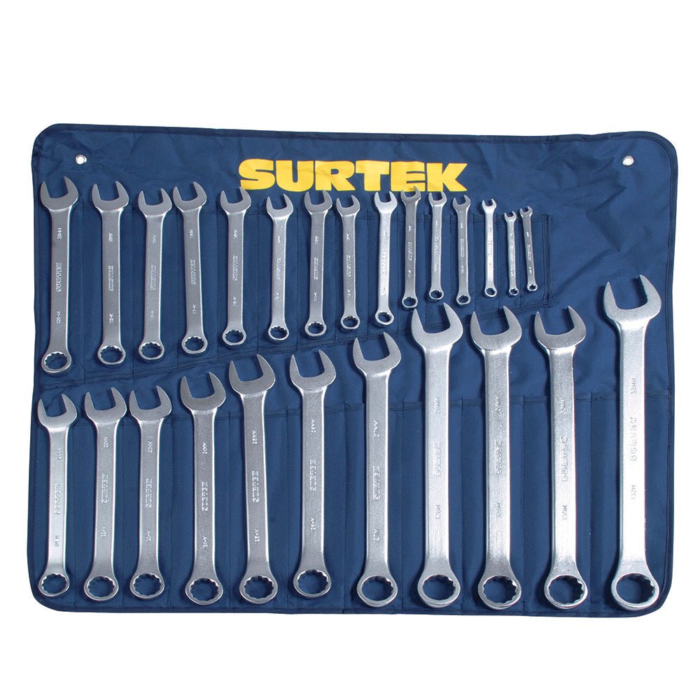 Juego 26 llaves combinadas satin. 12 puntas métricas Surtek - FERRETERÍA WITZI