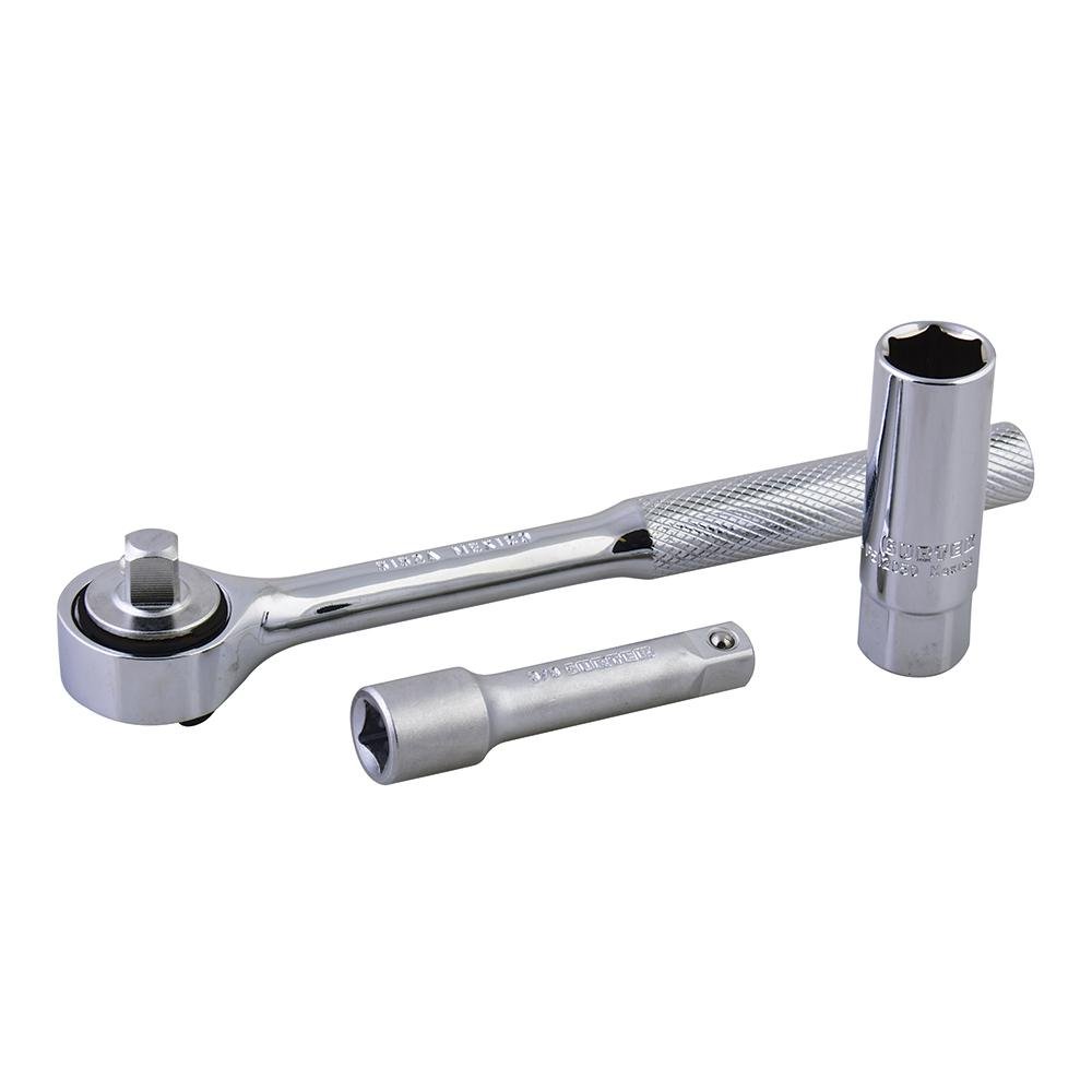 Juego 3 Dados 5/8" Y Accesorios En Pulgadas Para Bujías 3/8" Surtek. - FERRETERÍA WITZI