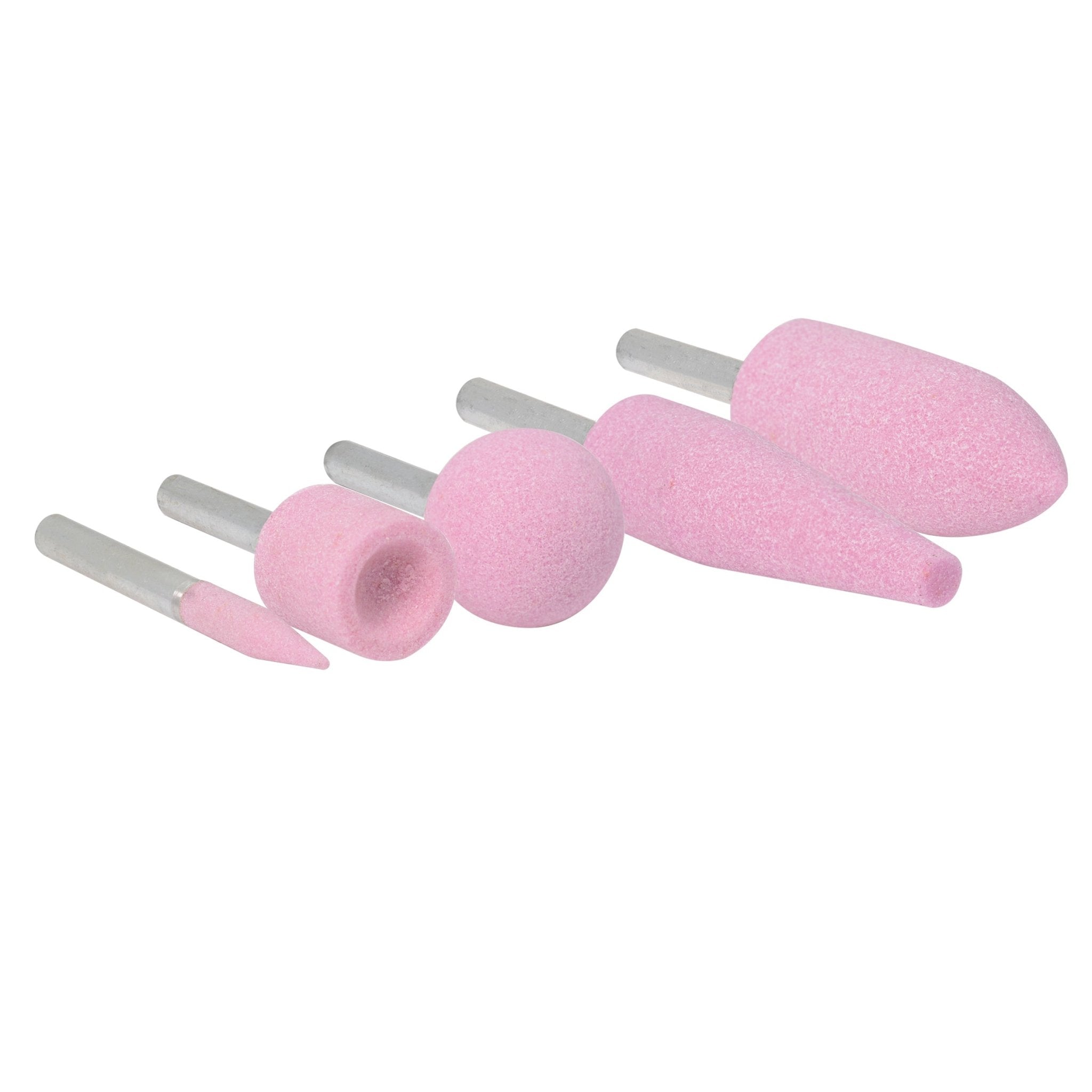 Juego 5 puntas montadas óxido de aluminio rosa tipo A Urrea. - FERRETERÍA WITZI