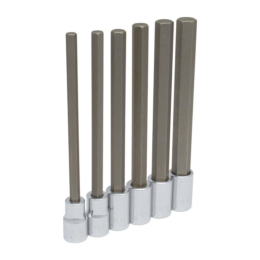 Juego 6 Dados Punta Hexagonal Largas En Pulgadas 1/2" Urrea. - FERRETERÍA WITZI