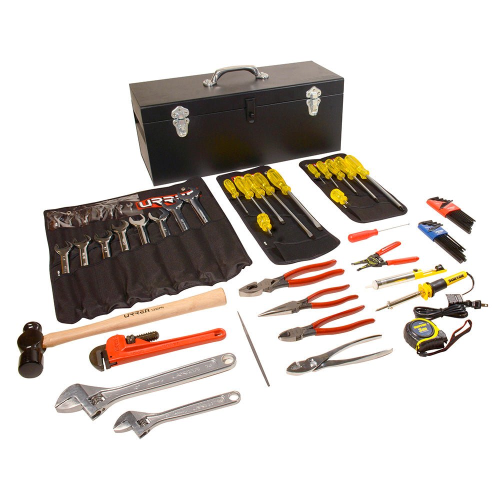 Juego básico industrial para instrumentista calibrador en pulgadas, 64 piezas caja D7C20 Urrea - FERRETERÍA WITZI
