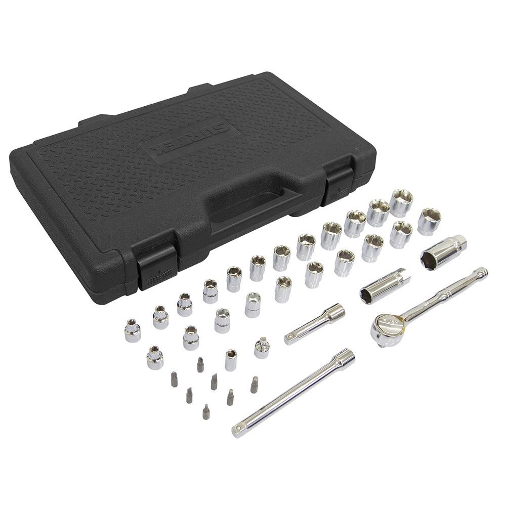Juego Combinado De 36 Dados Y Accesorios 3/8" Surtek. - FERRETERÍA WITZI