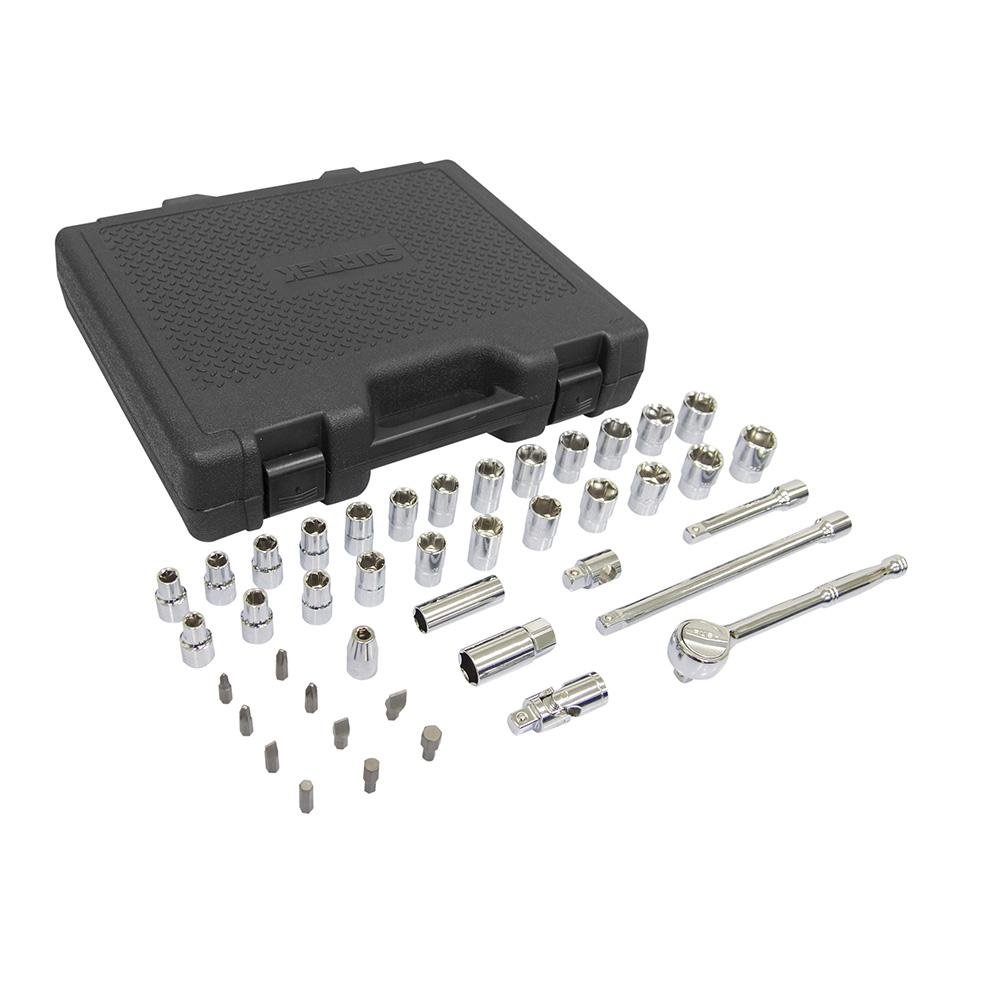 Juego Combinado De 42 Dados Y Accesorios 1/2" Surtek. - FERRETERÍA WITZI