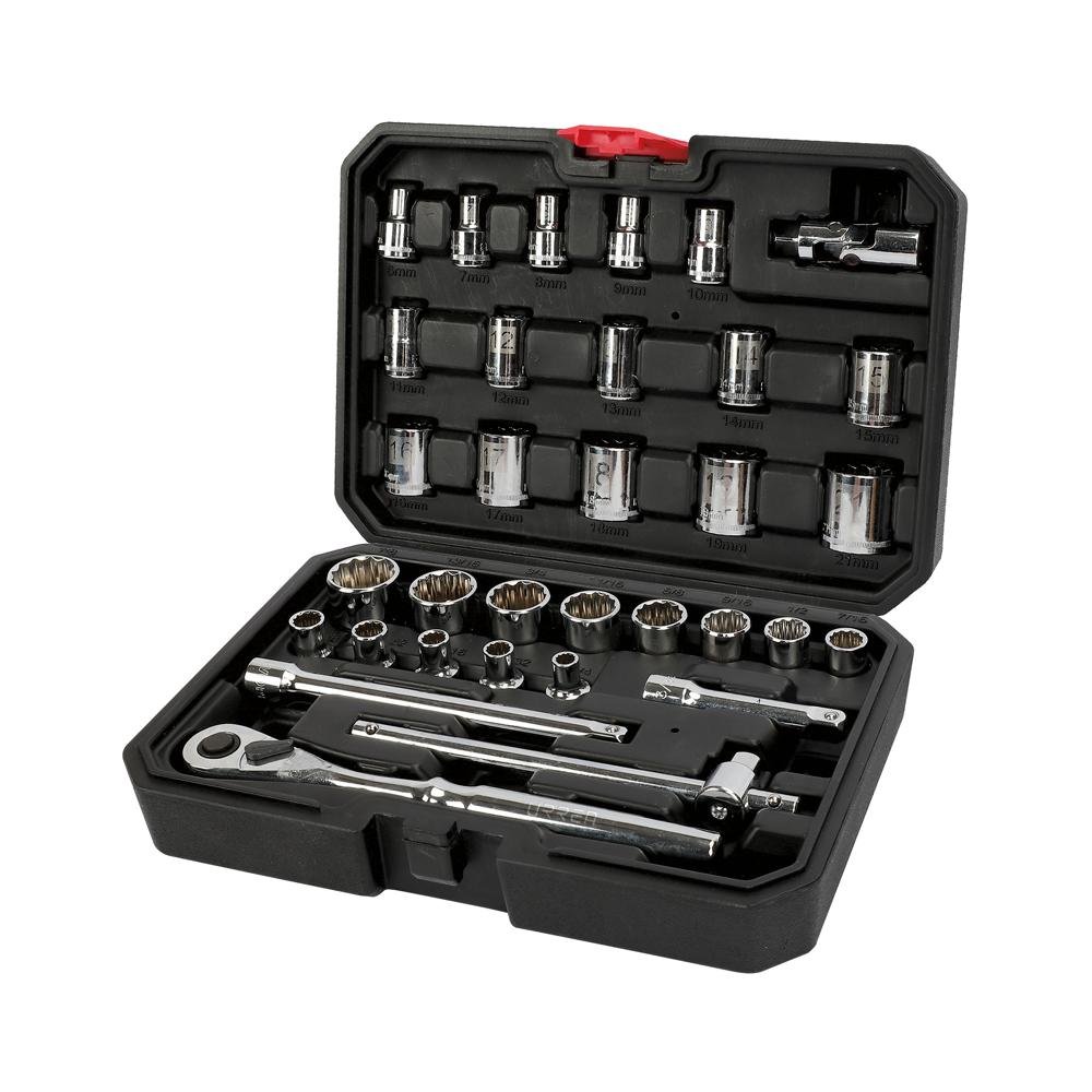 Juego Dados Y Accesorios 3/8" 33 Piezas Estuche Plástico Urrea. - FERRETERÍA WITZI