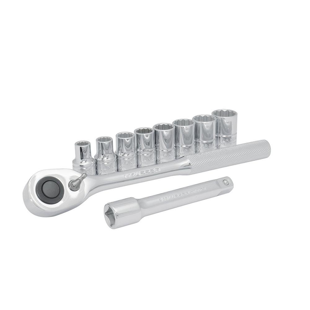 Juego De 10 Dados Y Accesorios En Pulgadas 1/2" Urrea. - FERRETERÍA WITZI